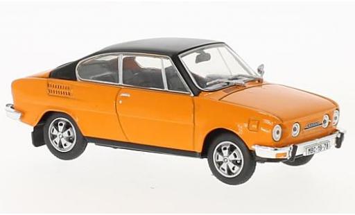 Miniature Skoda 110 1/43 Abrex R orange/noire Skoda 110 1/43 Abrex R orange/noire miniature