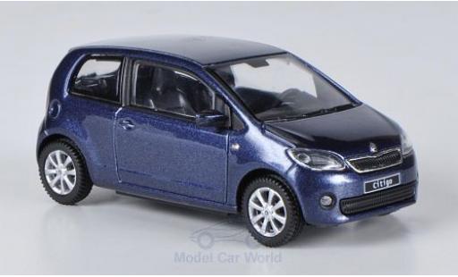 Miniature Skoda Citigo 1/43 Abrex metallise bleue 2012 3-Türer Skoda Citigo 1/43 Abrex metallise bleue 2012 3-Türer miniature