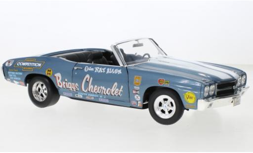 Miniature Chevrolet Chevelle 1/18 ACME Cabriolet metallise bleu/blanche Briggs 1970 Chevrolet Chevelle 1/18 ACME Cabriolet metallise bleu/blanche Briggs 1970 miniature