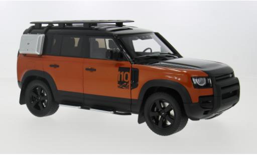 Miniature Land Rover Defender 1/18 Almost Real 110 (L663) orange/noire 2020 1:18 Land Rover Defender 1/18 Almost Real 110 (L663) orange/noire 2020 1:18 miniature
