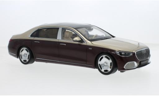 Miniature Mercedes CLA 1/18 Almost Real Maybach Classe S metallise beige/metallise rouge 2021 1:18 Mercedes CLA 1/18 Almost Real Maybach Classe S metallise beige/metallise rouge 2021 1:18 miniature