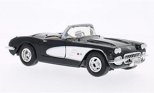 Miniature Chevrolet Corvette 1/24 Motormax (C1) noire/blanche 1959 Chevrolet Corvette 1/24 Motormax (C1) noire/blanche 1959 miniature