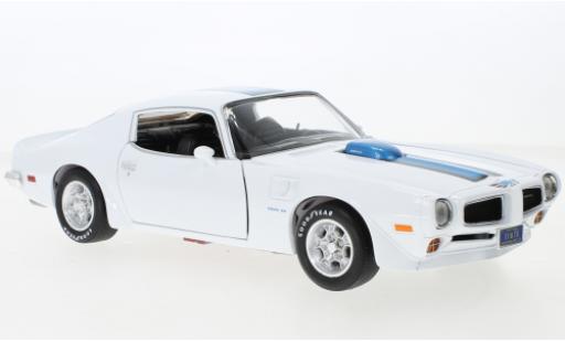 Miniature Pontiac Firebird 1/18 Auto World Trans Am blanche/metallise bleue 1971 Pontiac Firebird 1/18 Auto World Trans Am blanche/metallise bleue 1971 miniature