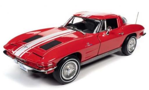 Miniature Chevrolet Corvette 1/18 Auto World Stingray Z06 rouge/blanche 1963 Chevrolet Corvette 1/18 Auto World Stingray Z06 rouge/blanche 1963 miniature