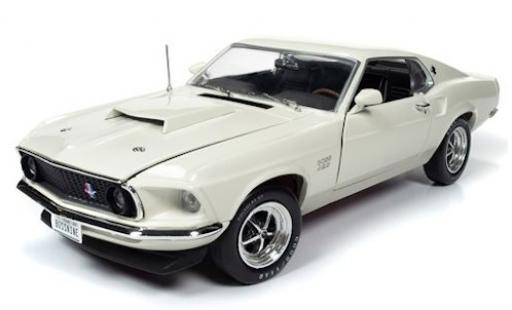 Miniature Ford Mustang 1/18 Auto World Boss 429 blanche 1969 Ford Mustang 1/18 Auto World Boss 429 blanche 1969 miniature