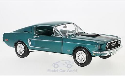 Miniature Ford Mustang GT 1/18 Auto World GT 2+2 metallise türkis 1968 Ford Mustang GT 1/18 Auto World GT 2+2 metallise türkis 1968 miniature