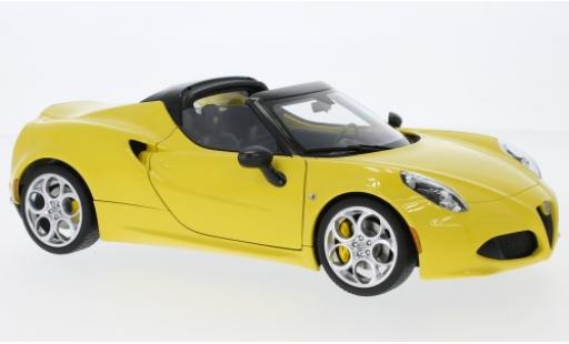 Miniature Alfa Romeo 4C 1/18 AUTOart Spider jaune 2015 Alfa Romeo 4C 1/18 AUTOart Spider jaune 2015 miniature