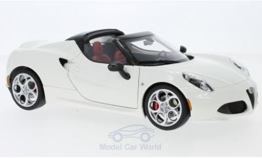 Miniature Alfa Romeo 4C 1/18 AUTOart Spider blanche 2015 Alfa Romeo 4C 1/18 AUTOart Spider blanche 2015 miniature