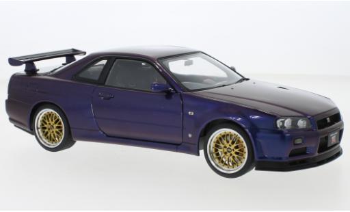 Miniature Nissan Skyline 1/18 AUTOart GT-R (R34) V-Spec II metallise violetteee RHD 2002 Nissan Skyline 1/18 AUTOart GT-R (R34) V-Spec II metallise violetteee RHD 2002 miniature