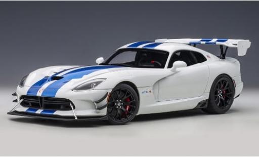 Miniature Dodge Viper 1/18 AUTOart GTS-R Commemorative Edition ACR blanche/metallise bleue 2017 Dodge Viper 1/18 AUTOart GTS-R Commemorative Edition ACR blanche/metallise bleue 2017 miniature