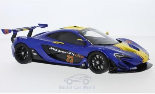 Miniature McLaren P1 1/18 AUTOart GTR metallise bleue/jaune 2015 McLaren P1 1/18 AUTOart GTR metallise bleue/jaune 2015 miniature