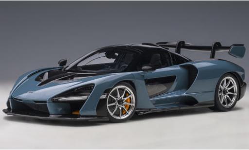 Miniature McLaren Senna 1/18 AUTOart metallise bleue/carbon 2018 McLaren Senna 1/18 AUTOart metallise bleue/carbon 2018 miniature