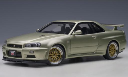 Miniature Nissan Skyline 1/18 AUTOart GT-R (R34) V-Spec II Nür metallise verte RHD 2002 avec BBS LM-jantes Nissan Skyline 1/18 AUTOart GT-R (R34) V-Spec II Nür metallise verte RHD 2002 avec BBS LM-jantes miniature