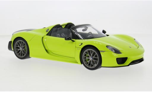 Miniature Porsche 918 1/18 AUTOart Spyder Weissach Package verte 1:18 Porsche 918 1/18 AUTOart Spyder Weissach Package verte 1:18 miniature