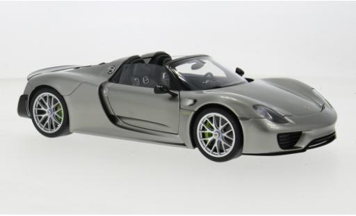 Miniature Porsche 918 1/18 AUTOart Spyder Weissach Package grise 1:18 Porsche 918 1/18 AUTOart Spyder Weissach Package grise 1:18 miniature
