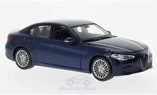 Miniature Alfa Romeo Giulia 1/24 Burago metallise bleue 2016 Alfa Romeo Giulia 1/24 Burago metallise bleue 2016 miniature