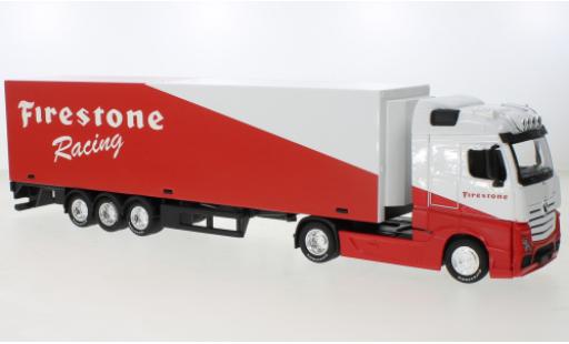 Miniature Mercedes Actros 1/43 Burago Gigaspace rouge/blanche Firestone Racing Mercedes Actros 1/43 Burago Gigaspace rouge/blanche Firestone Racing miniature
