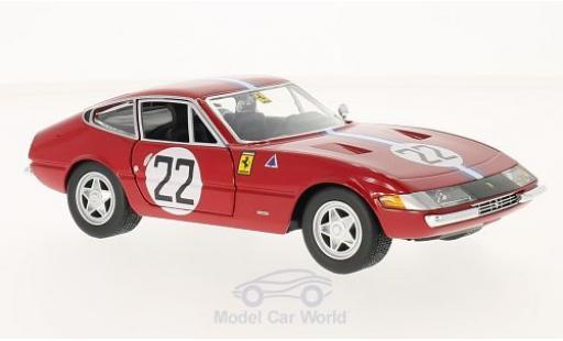 Miniature Ferrari 365 1/24 Burago GTB4 Competizione rouge No.22 Ferrari 365 1/24 Burago GTB4 Competizione rouge No.22 miniature