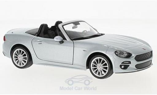 Miniature Fiat 124 1/24 Burago Spider metallise grise 2017 ohne Vitrine Fiat 124 1/24 Burago Spider metallise grise 2017 ohne Vitrine miniature