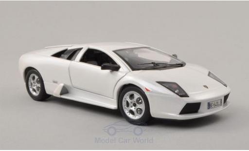 Miniature Lamborghini Murcielago 1/24 Burago metallise blanche 2002 Lamborghini Murcielago 1/24 Burago metallise blanche 2002 miniature