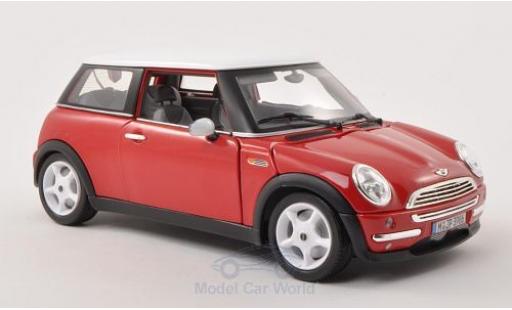 Miniature Mini Cooper S 1/18 Burago rouge/blanche 2001 Mini Cooper S 1/18 Burago rouge/blanche 2001 miniature
