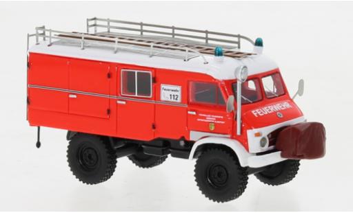 Miniature Mercedes Unimog 1/87 BoS Models 404 S LF8 rouge clair/blanche pompiers Sibbesse 1962 Mercedes Unimog 1/87 BoS Models 404 S LF8 rouge clair/blanche pompiers Sibbesse 1962 miniature