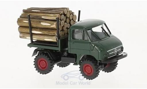 Miniature Mercedes Unimog 1/87 Brekina 411 mit Holzladung Mercedes Unimog 1/87 Brekina 411 mit Holzladung miniature