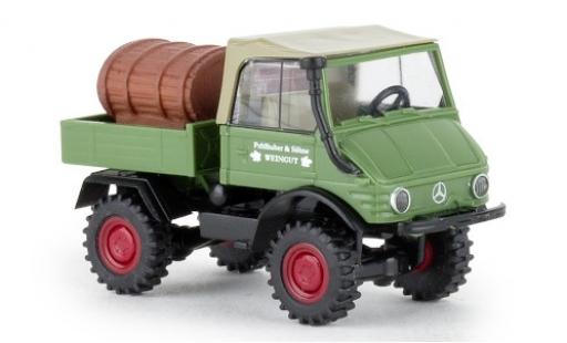 Miniature Mercedes Unimog 1/87 Brekina 421 Weingut Palhuber 1966 plateforme avec Weinfass Mercedes Unimog 1/87 Brekina 421 Weingut Palhuber 1966 plateforme avec Weinfass miniature