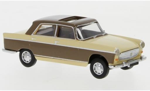 Miniature Peugeot 404 1/87 Brekina beige/marron 1961 toit ouvrant ouvert Peugeot 404 1/87 Brekina beige/marron 1961 toit ouvrant ouvert miniature