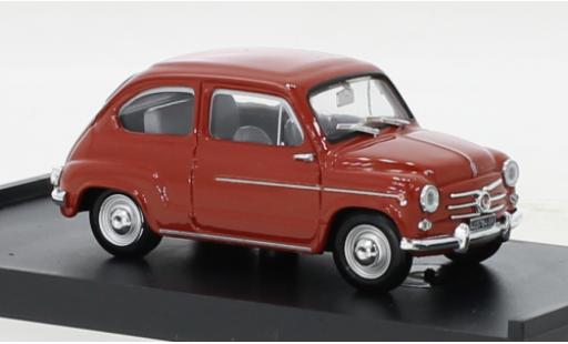 Miniature Fiat 600 1/43 Brumm D rouge 1960 Fiat 600 1/43 Brumm D rouge 1960 miniature