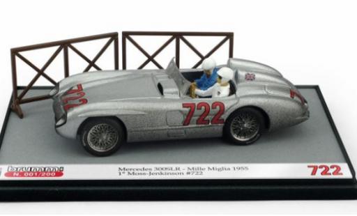 Miniature Mercedes 300 1/43 Brumm SLR No.722 Mille Miglia 1955 Moss Collection avec figurines S.Moss/D.Jenkinson Mercedes 300 1/43 Brumm SLR No.722 Mille Miglia 1955 Moss Collection avec figurines S.Moss/D.Jenkinson miniature