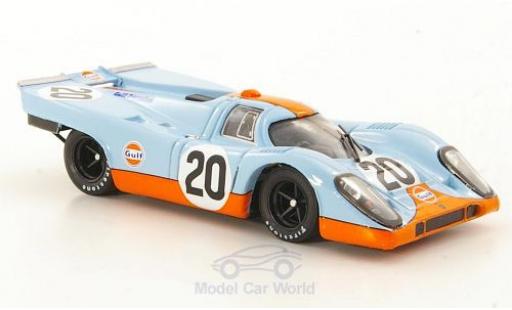 Miniature Porsche 917 1970 1/43 Brumm K No.20 JWA-Gulf Racing Team 24h Le Mans 1970 J.Siffert/B.Redman ohne Vitrine Porsche 917 1970 1/43 Brumm K No.20 JWA-Gulf Racing Team 24h Le Mans 1970 J.Siffert/B.Redman ohne Vitrine miniature
