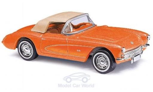 Miniature Chevrolet Corvette 1/87 Busch C1 Cabriolet metallise orange 1956 mit Softtop Chevrolet Corvette 1/87 Busch C1 Cabriolet metallise orange 1956 mit Softtop miniature