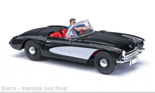 Miniature Chevrolet Corvette 1/87 Busch (C1) Cabriolet noire 1956 1:87 Chevrolet Corvette 1/87 Busch (C1) Cabriolet noire 1956 1:87 miniature