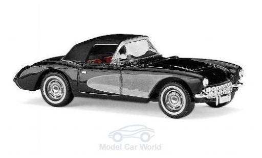 Miniature Chevrolet Corvette 1/87 Busch C1 Cabriolet noire/grise 1956 mit Softtop Chevrolet Corvette 1/87 Busch C1 Cabriolet noire/grise 1956 mit Softtop miniature