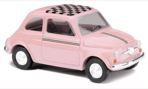 Miniature Fiat 500 1/87 Busch rose 1965 Fiat 500 1/87 Busch rose 1965 miniature