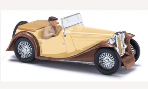 Miniature MG Midget 1/87 Busch TC beige/marron 1968 mit Figur MG Midget 1/87 Busch TC beige/marron 1968 mit Figur miniature