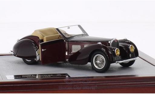 Miniature Bugatti 57 SC 1/43 Chromes Type SC Atalante Cabriolet Gangloff marron/rouge RHD 1937 Bugatti 57 SC 1/43 Chromes Type SC Atalante Cabriolet Gangloff marron/rouge RHD 1937 miniature