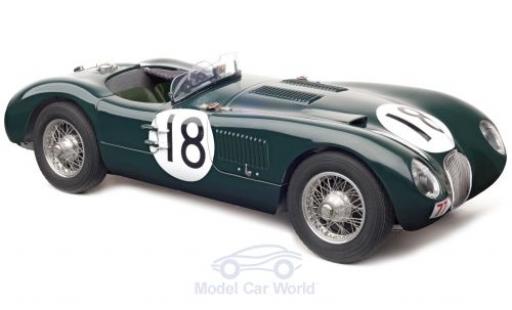 Miniature Jaguar C-Type 1/18 CMC verte RHD No.18 Racing Team 24h Le Mans 1953 T.Rolt/D.Hamilton Jaguar C-Type 1/18 CMC verte RHD No.18 Racing Team 24h Le Mans 1953 T.Rolt/D.Hamilton miniature