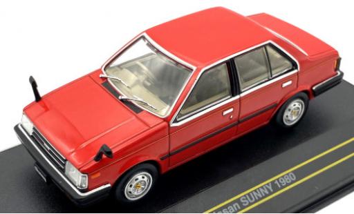Miniature Nissan Sunny 1/43 First 43 Models rouge/Dekor RHD 1980 Nissan Sunny 1/43 First 43 Models rouge/Dekor RHD 1980 miniature