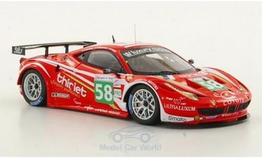 Miniature Ferrari 458 Italia GT2 1/43 Fujimi Italia GT2 No.58 Team Luxury Racing 24h Le Mans 2011 P.Thiriet/F.Jakubowski Ferrari 458 Italia GT2 1/43 Fujimi Italia GT2 No.58 Team Luxury Racing 24h Le Mans 2011 P.Thiriet/F.Jakubowski miniature