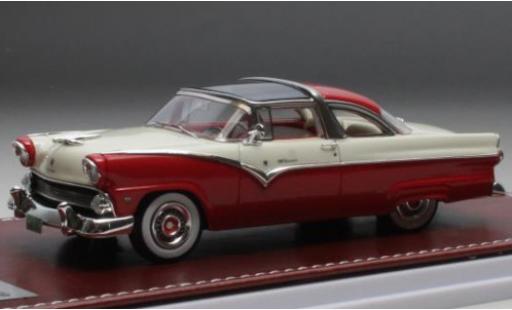 Miniature Ford Fairlane 1/43 GIM   Great Iconic Models GIM - Great Iconic Models Crown Victoria metallise rouge/blanche 1955 Ford Fairlane 1/43 GIM   Great Iconic Models GIM - Great Iconic Models Crown Victoria metallise rouge/blanche 1955 miniature