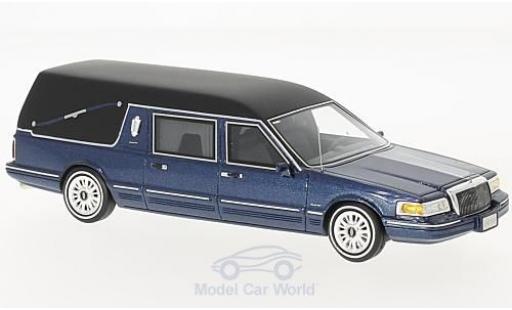 Miniature Lincoln Town Car 1/43 GLM Hearse metallise bleue 1997 Lincoln Town Car 1/43 GLM Hearse metallise bleue 1997 miniature