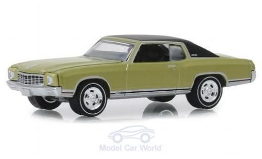 Miniature Chevrolet Monte Carlo 1/64 Greenlight SS 454 verte/matt-noire 1971 Chevrolet Monte Carlo 1/64 Greenlight SS 454 verte/matt-noire 1971 miniature