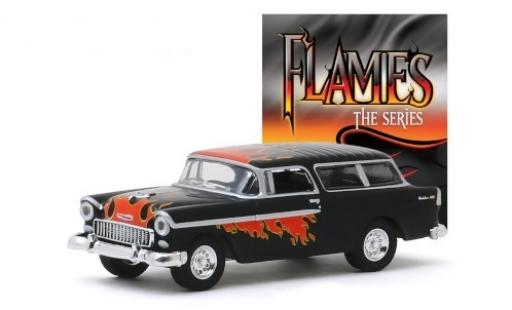 Miniature Chevrolet Nomad 1/64 Greenlight Tuning noire/Dekor Flames - The Series 1955 Chevrolet Nomad 1/64 Greenlight Tuning noire/Dekor Flames - The Series 1955 miniature