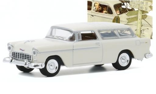 Miniature Chevrolet Nomad 1/64 Greenlight blanche 1955 Chevrolet Nomad 1/64 Greenlight blanche 1955 miniature