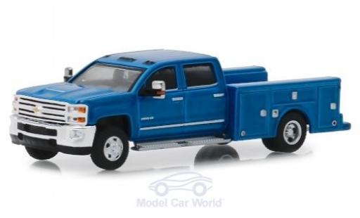 Miniature Chevrolet Silverado 1/64 Greenlight 3500HD metallise bleue 2018 Chevrolet Silverado 1/64 Greenlight 3500HD metallise bleue 2018 miniature