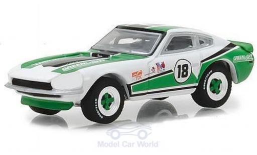 Miniature Datsun 240Z 1/64 Greenlight verte/blanche No.18 GreenLight Racing Team 1970 Datsun 240Z 1/64 Greenlight verte/blanche No.18 GreenLight Racing Team 1970 miniature