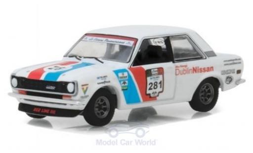 Miniature Datsun 510 1/64 Greenlight Rally blanche 1972 Datsun 510 1/64 Greenlight Rally blanche 1972 miniature
