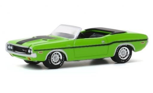 Miniature Dodge Challenger 1/64 Greenlight R/T HEMI Cabriolet verte/matt-noire 1970 Dodge Challenger 1/64 Greenlight R/T HEMI Cabriolet verte/matt-noire 1970 miniature